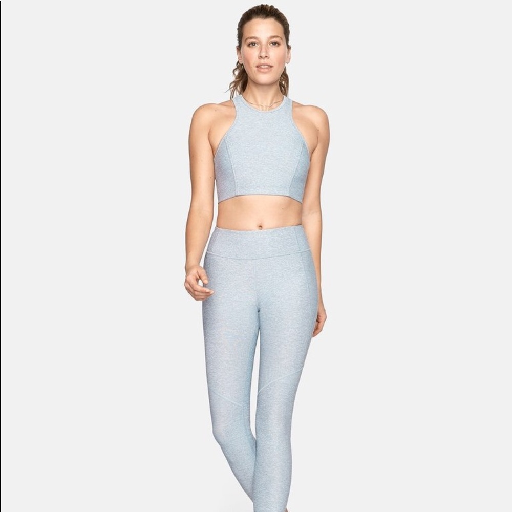 Outdoor Voices Athena Crop Top In Blue Quartz